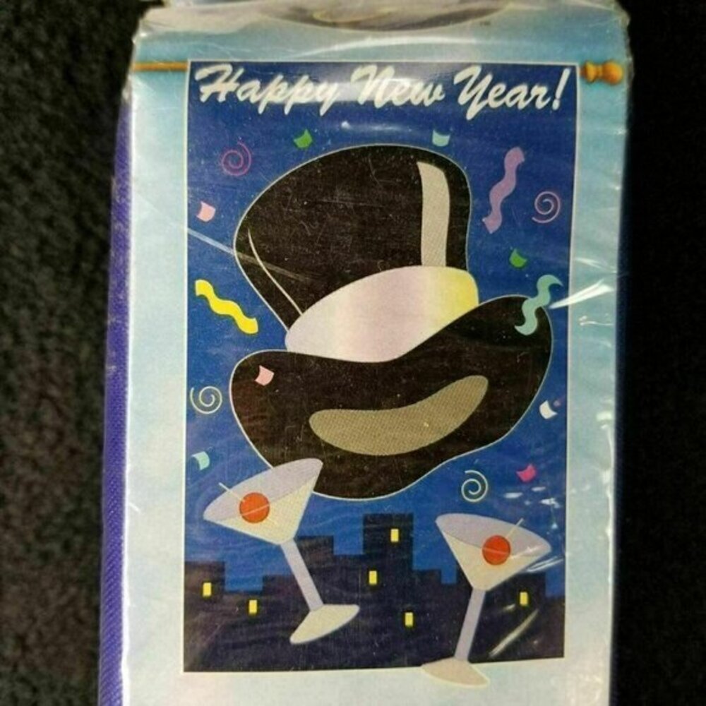 Happy New Year Applique Flag 28 x 44 Party Martini New Creative Enterprises Larg